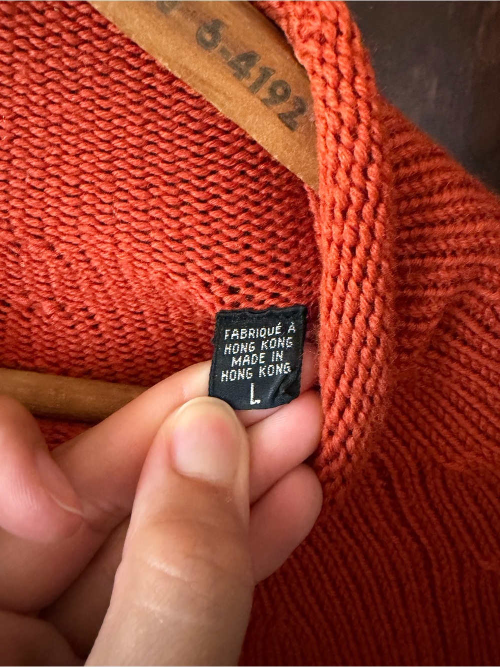 100% Wool Rollneck Pumpkin Sweater - Picture 5 of 10